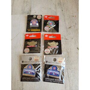 Chicago Cubs world champions Wrigley Field pin decor set collectible